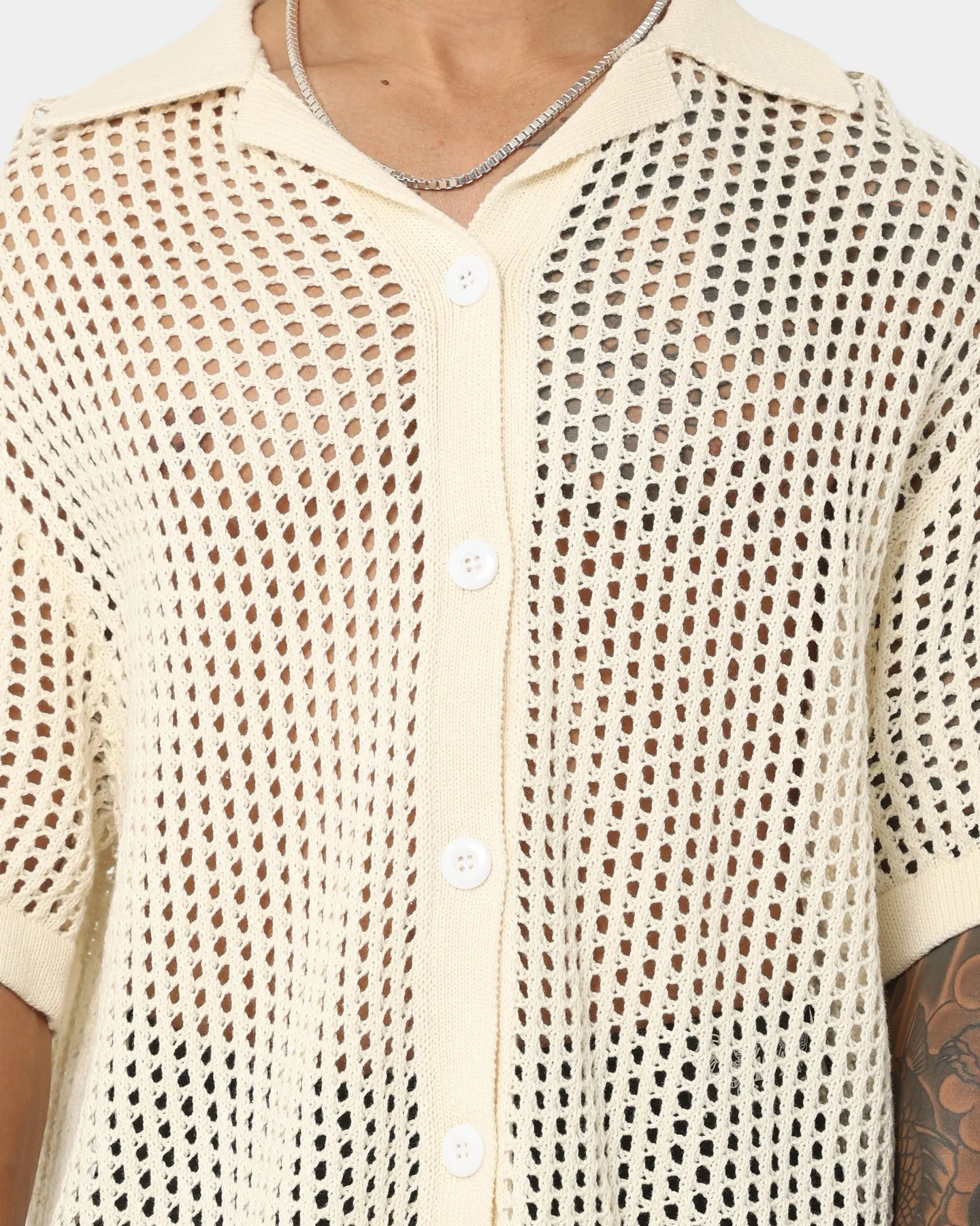 404 Coastal Button Up Off White