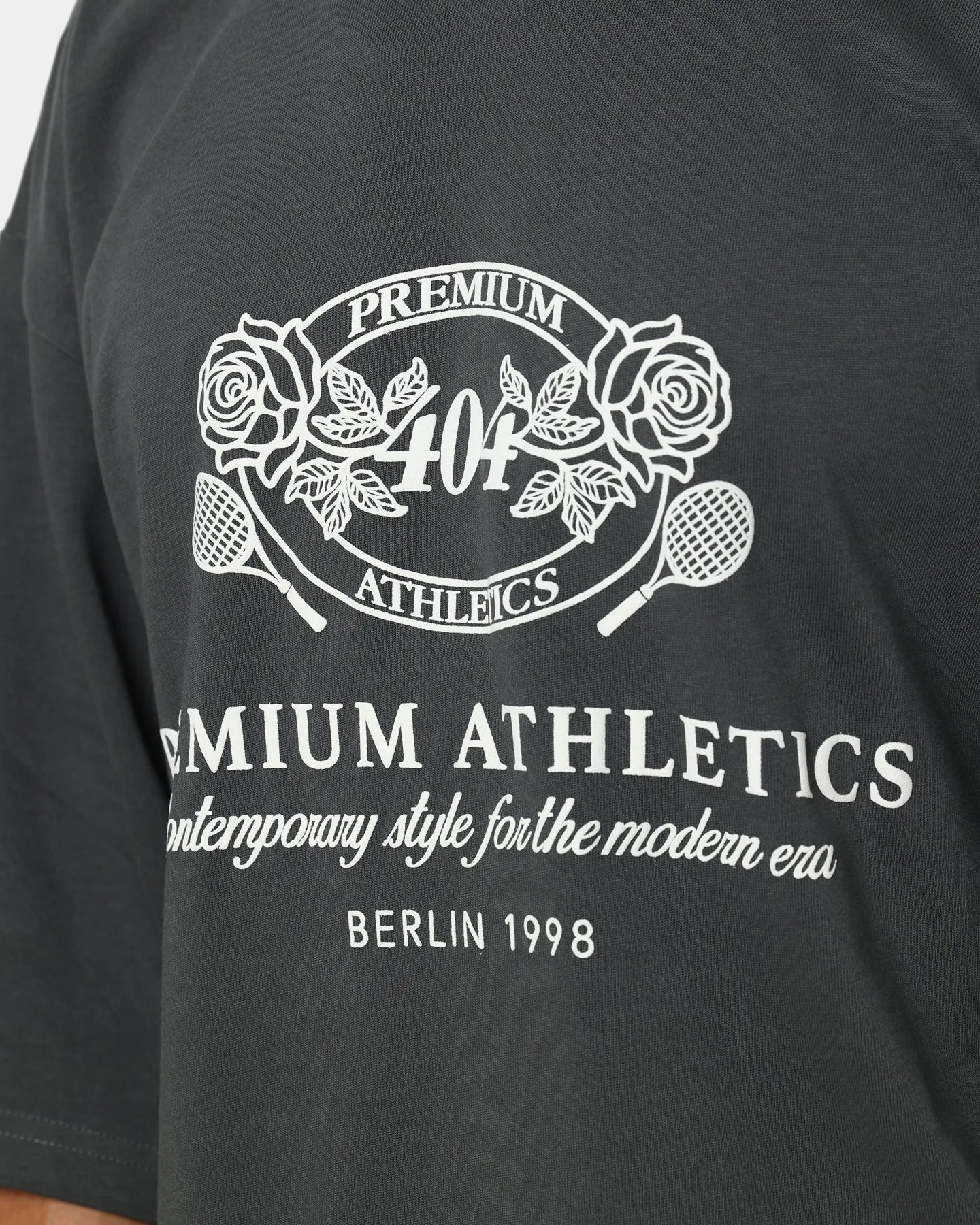 404 Premium Athletics Heritage T-Shirt Charcoal