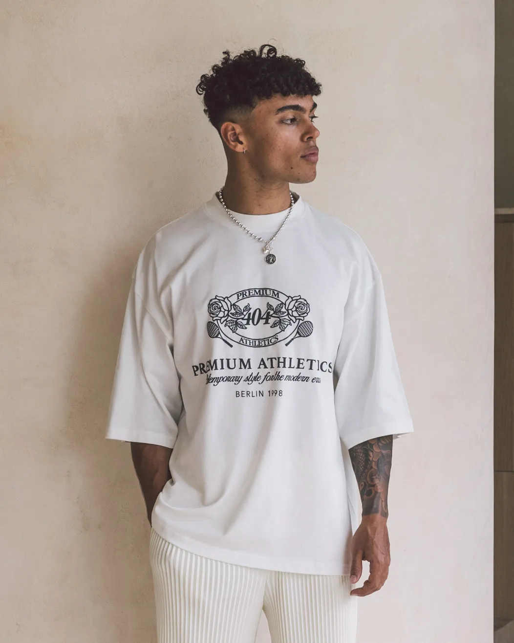 404 Premium Athletics Heritage T-Shirt Off White