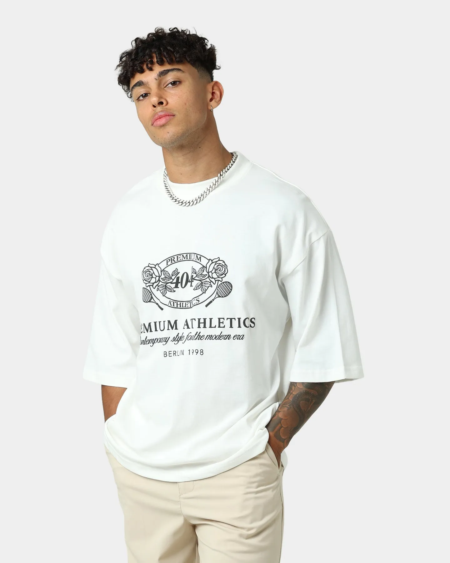 404 Premium Athletics Heritage T-Shirt Off White