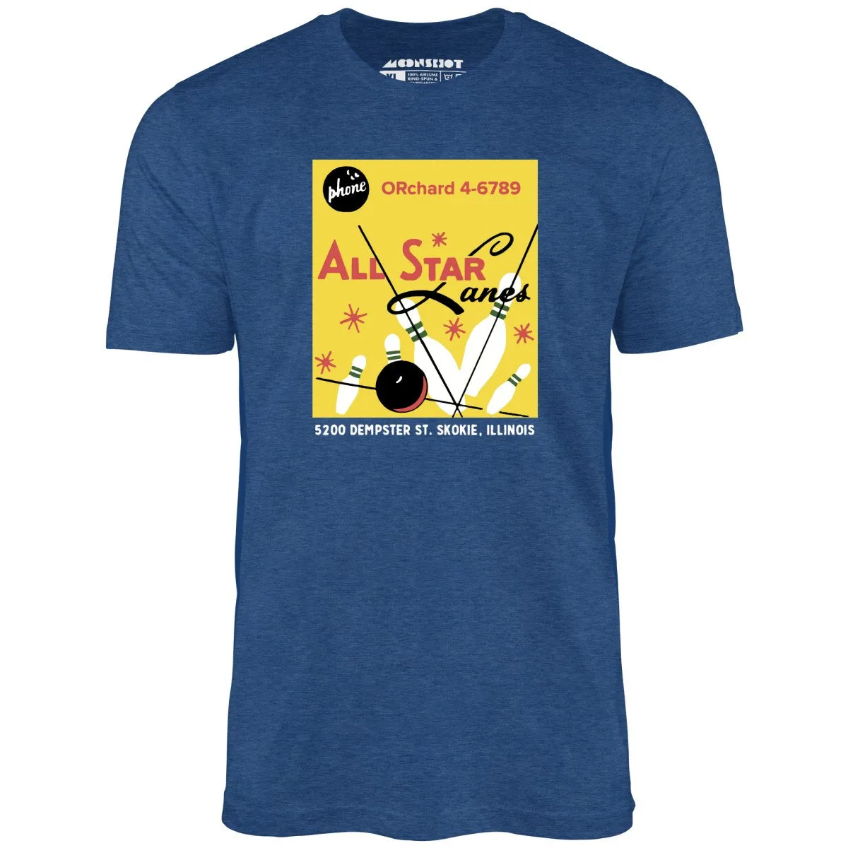 All Star Lanes v2 - St. Skokie, IL - Vintage Bowling Alley - Unisex T-Shirt