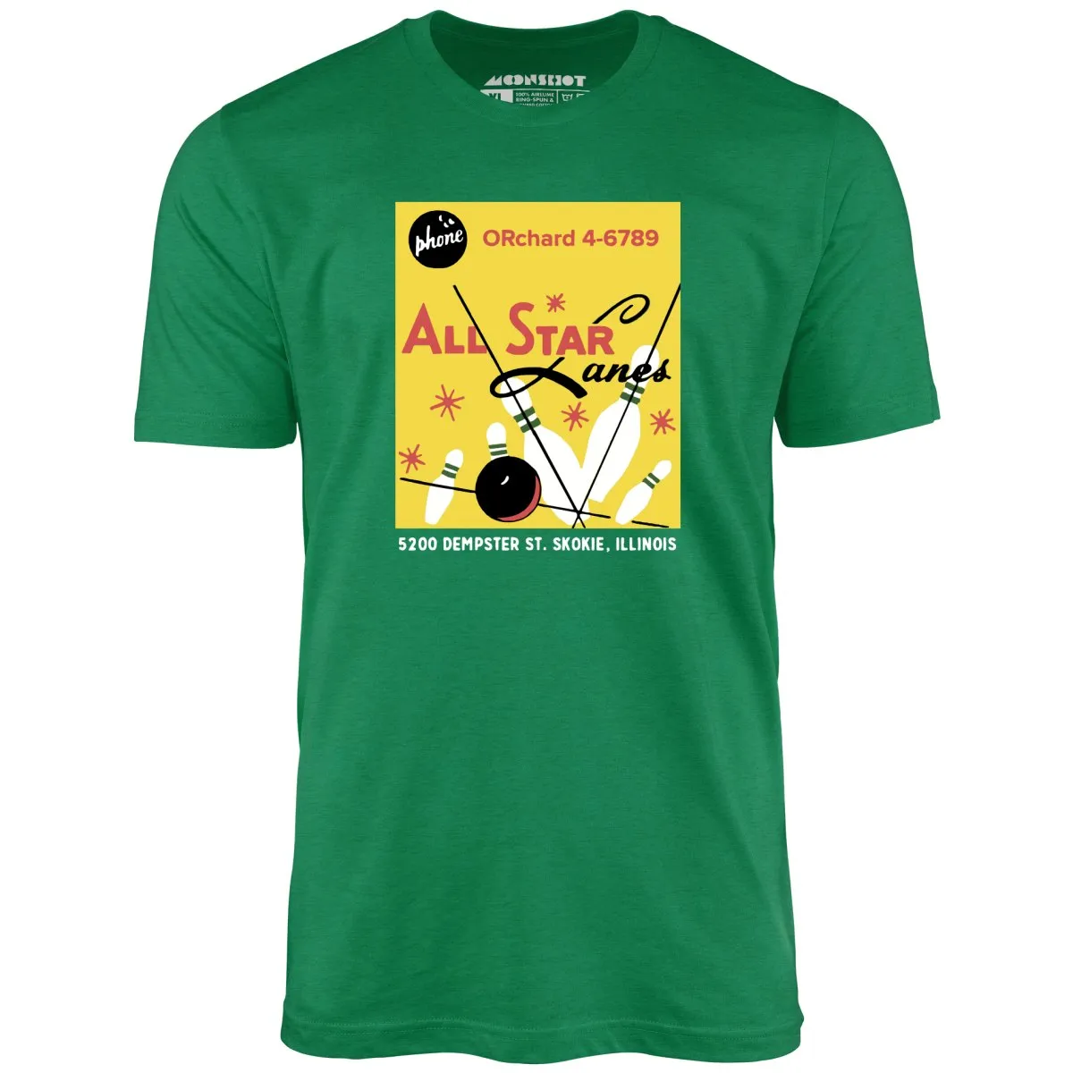 All Star Lanes v2 - St. Skokie, IL - Vintage Bowling Alley - Unisex T-Shirt