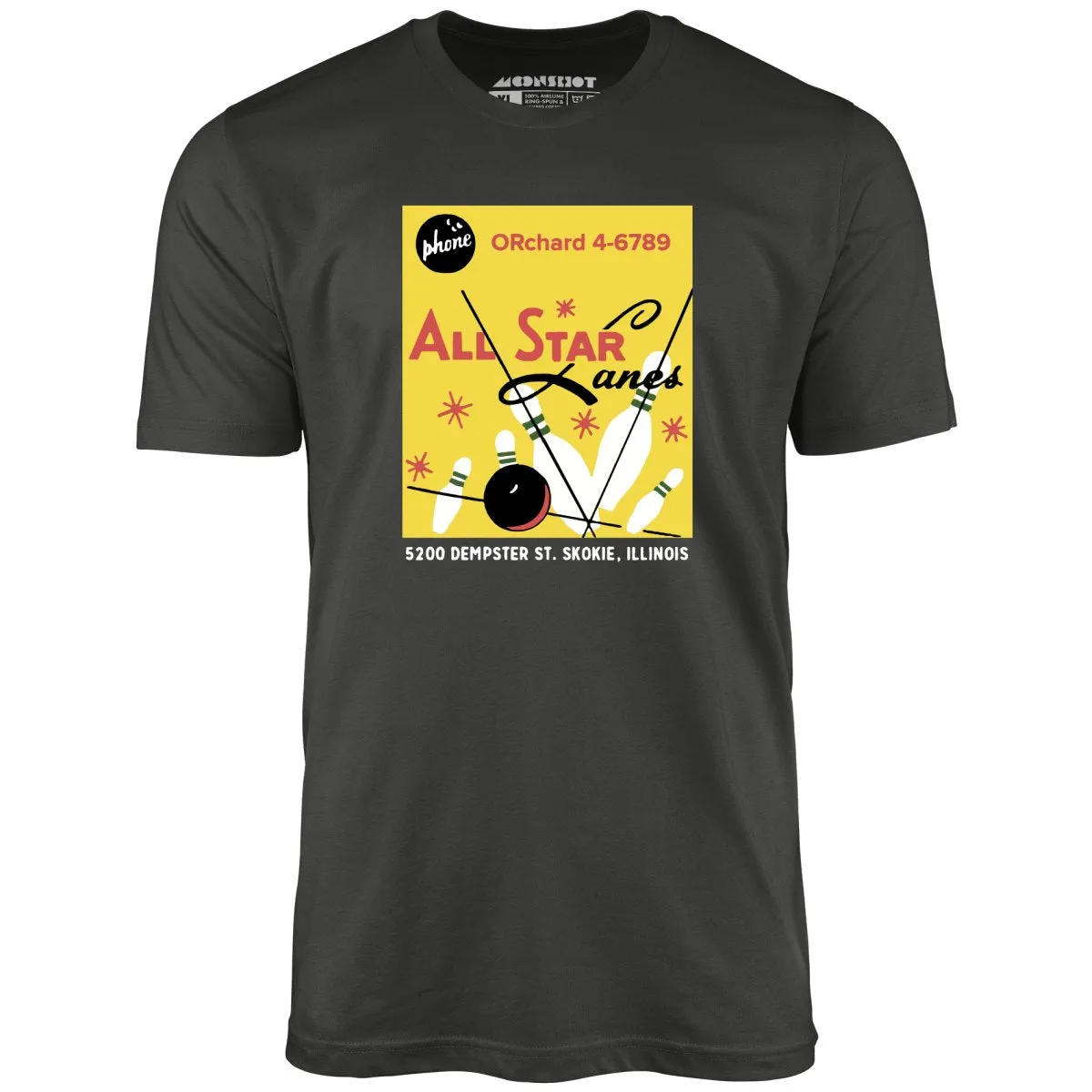 All Star Lanes v2 - St. Skokie, IL - Vintage Bowling Alley - Unisex T-Shirt