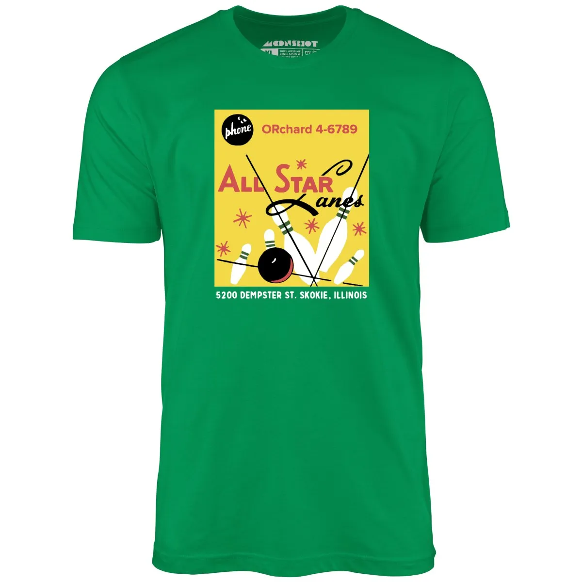 All Star Lanes v2 - St. Skokie, IL - Vintage Bowling Alley - Unisex T-Shirt