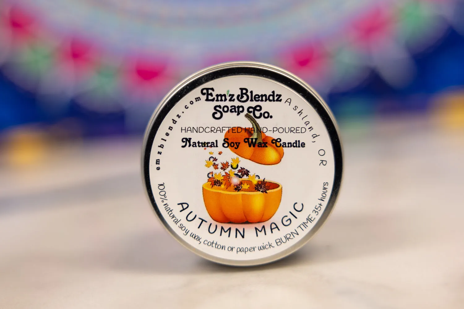 Autumn Magic Soy Candle in Tin | Cozy Fall Aroma