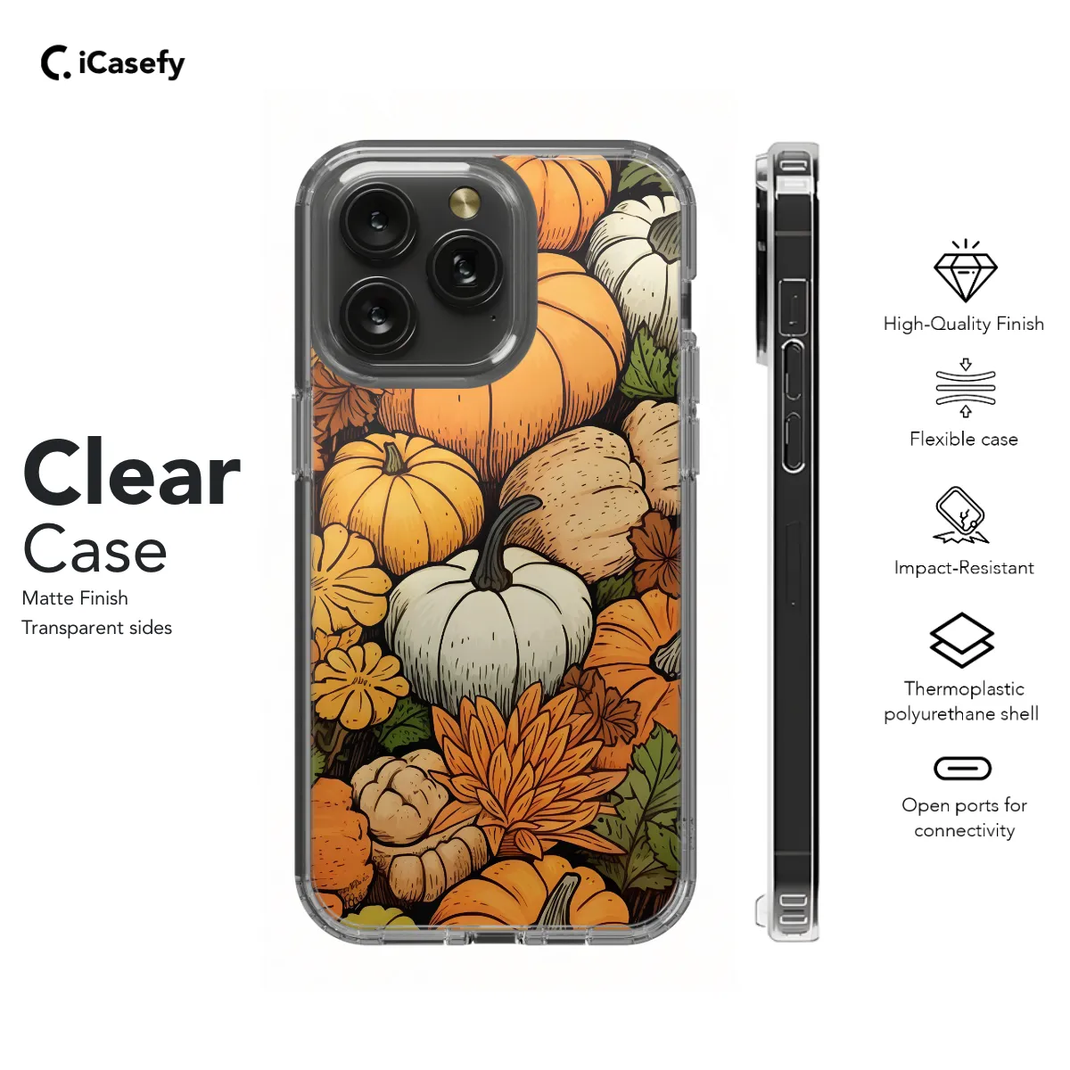 Autumn Pumpkin Seamless Phone Case iPhone Samsung Pixel & More 546