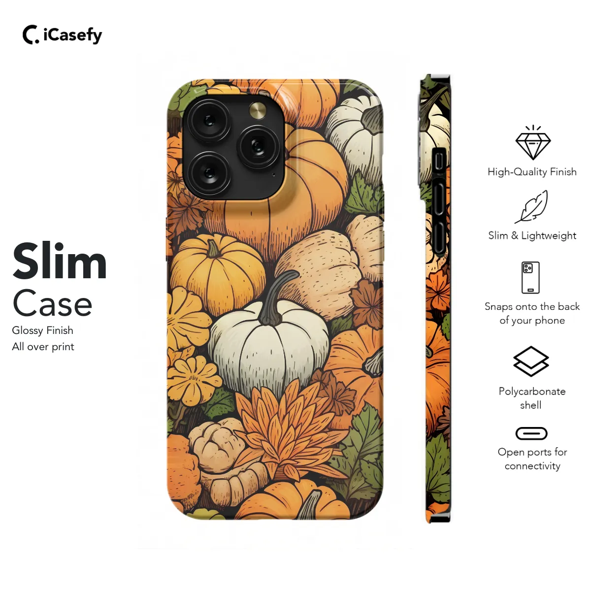 Autumn Pumpkin Seamless Phone Case iPhone Samsung Pixel & More 546