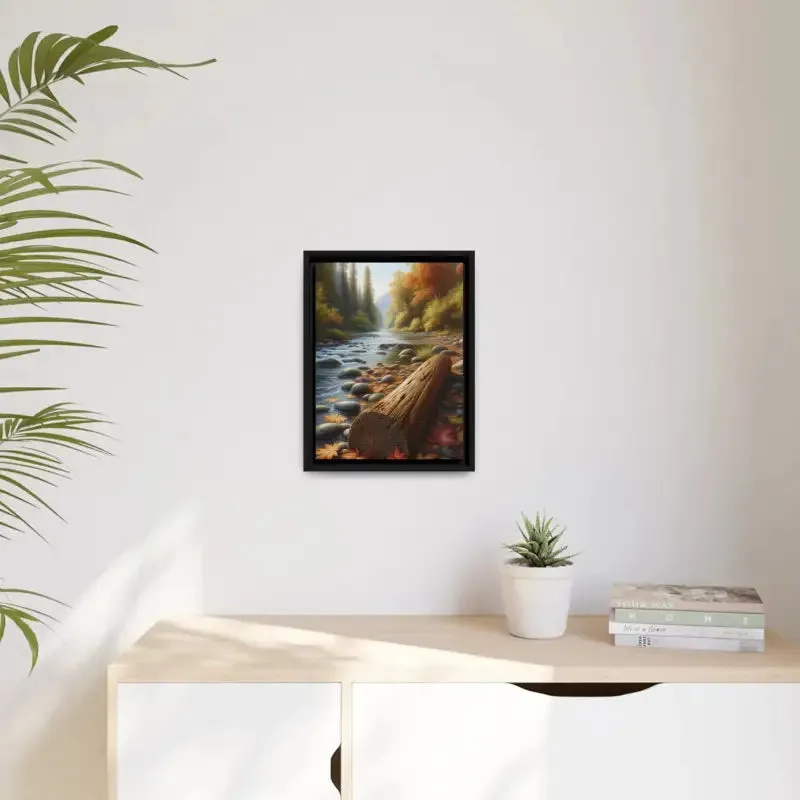 Autumn River Vibes Framed Canvas by Dipaliz