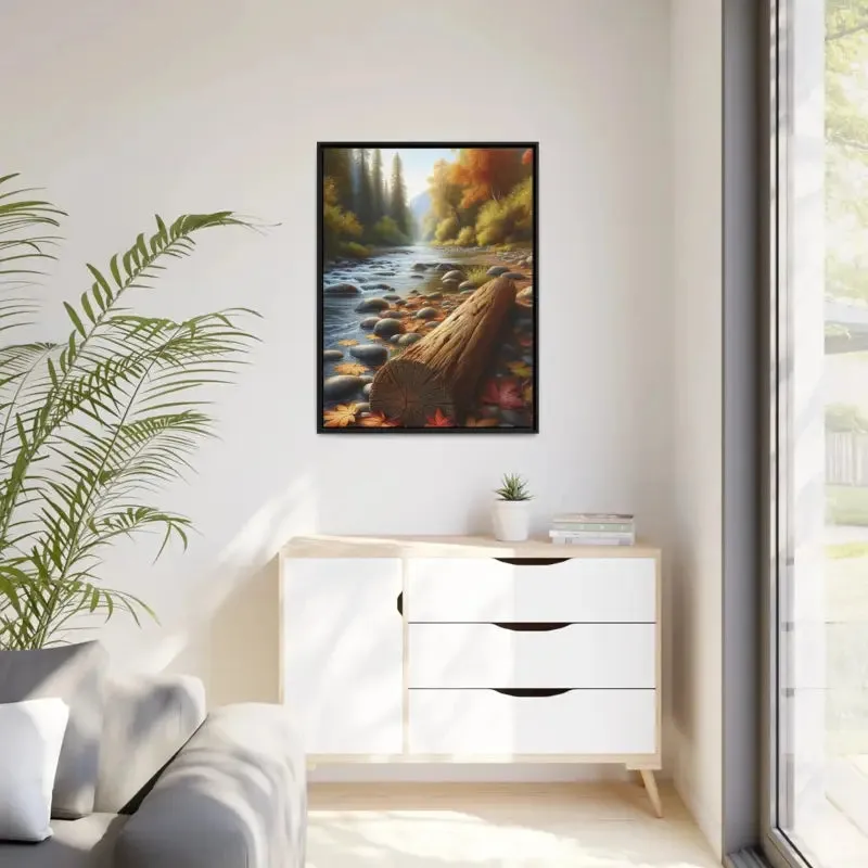 Autumn River Vibes Framed Canvas by Dipaliz