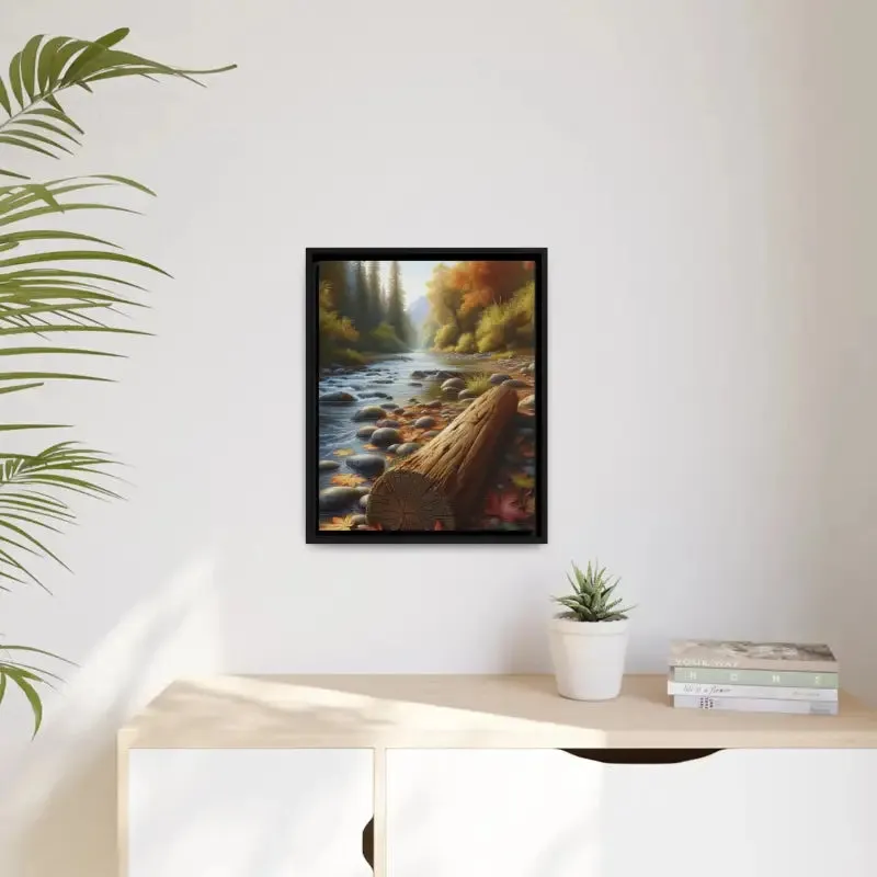 Autumn River Vibes Framed Canvas by Dipaliz