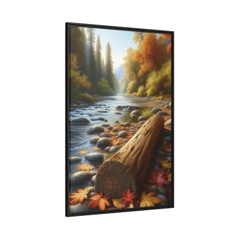 Autumn River Vibes Framed Canvas by Dipaliz