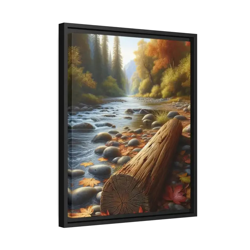 Autumn River Vibes Framed Canvas by Dipaliz