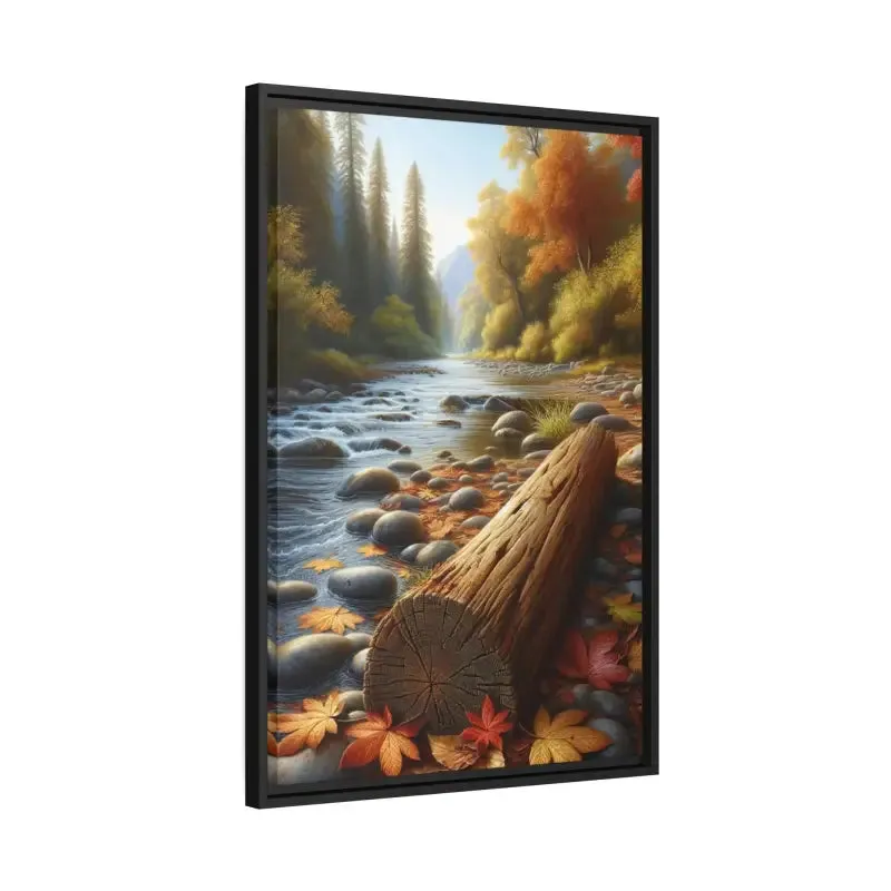 Autumn River Vibes Framed Canvas by Dipaliz