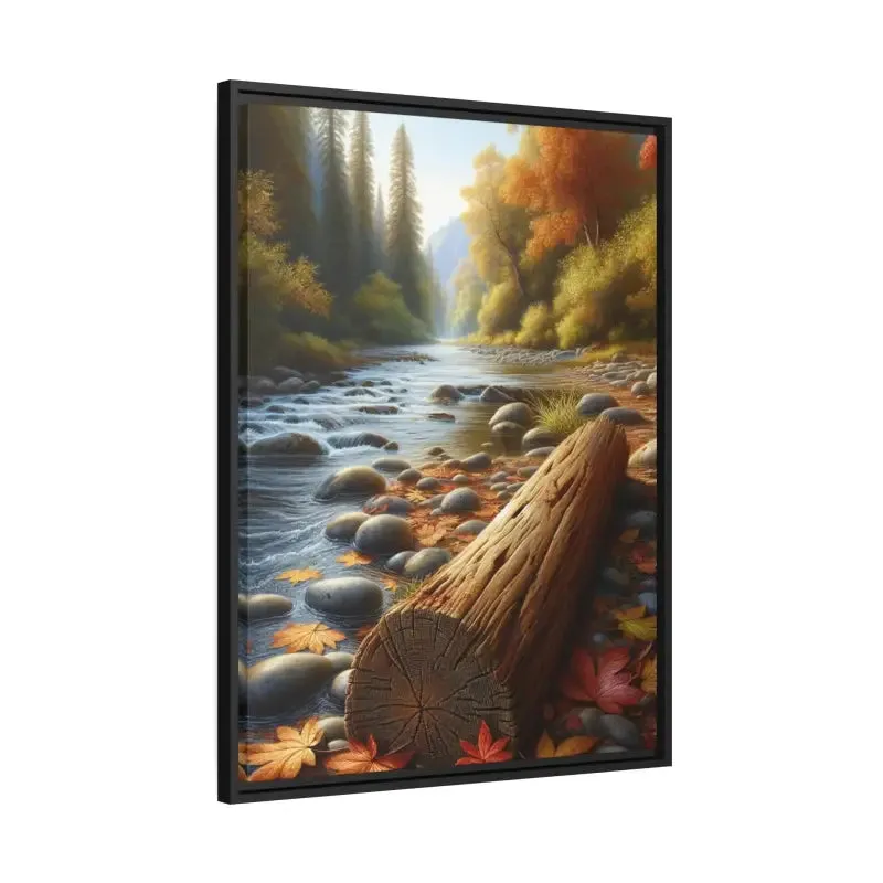 Autumn River Vibes Framed Canvas by Dipaliz