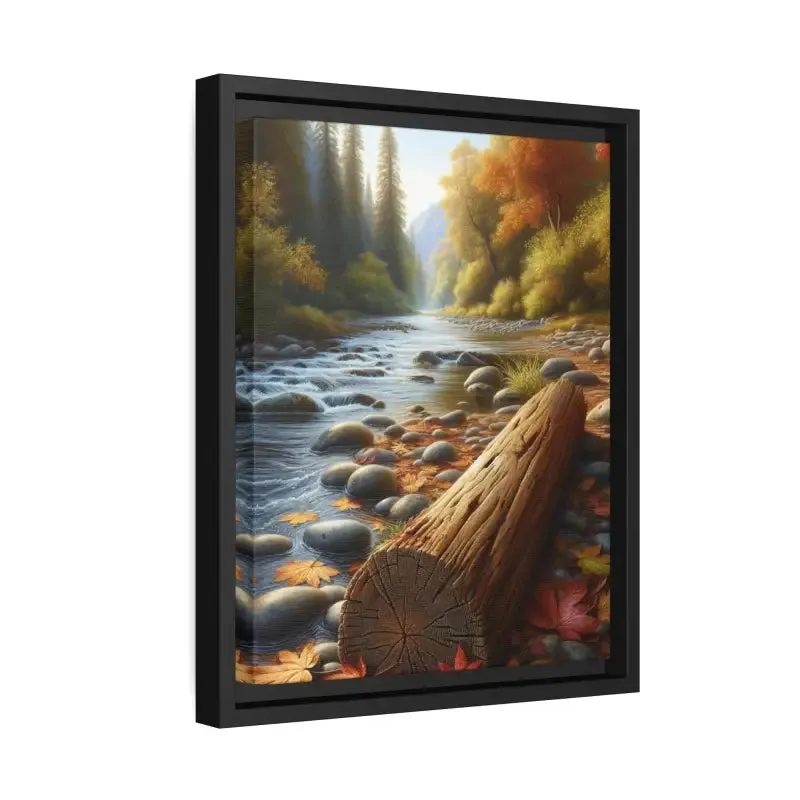 Autumn River Vibes Framed Canvas by Dipaliz