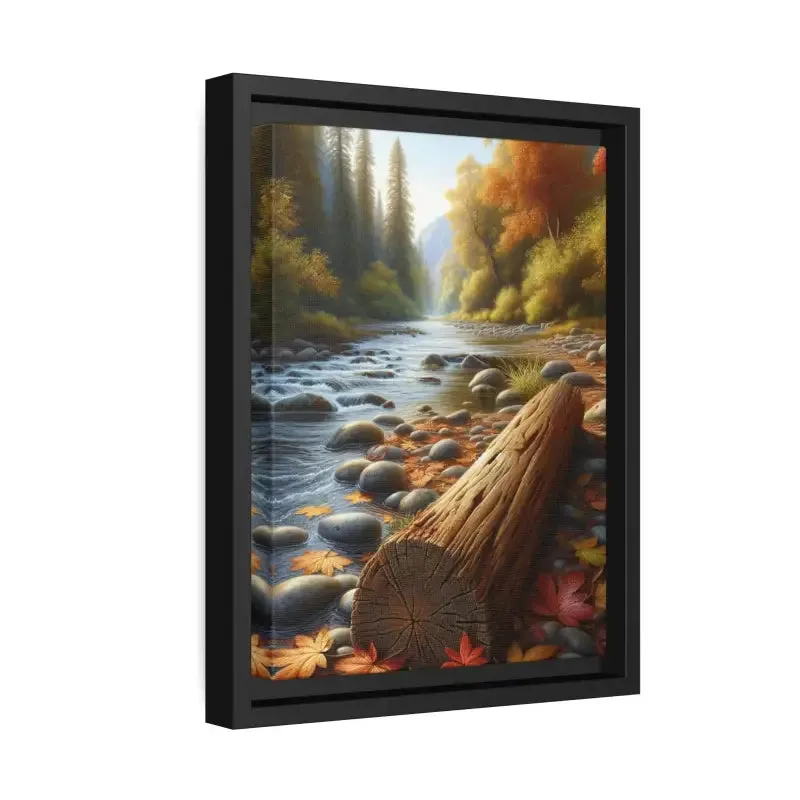 Autumn River Vibes Framed Canvas by Dipaliz