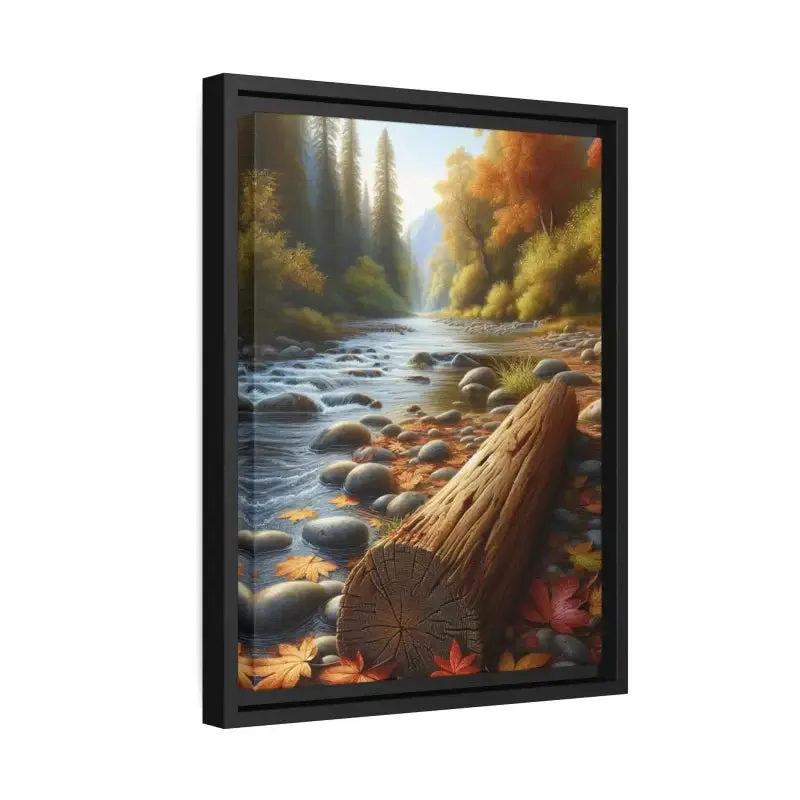 Autumn River Vibes Framed Canvas by Dipaliz