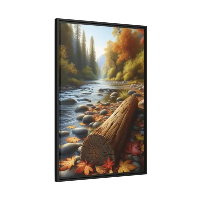 Autumn River Vibes Framed Canvas by Dipaliz