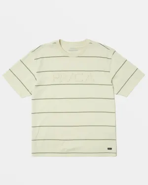 Bevel Stripe Short Sleeve Tee - Silver Bleach