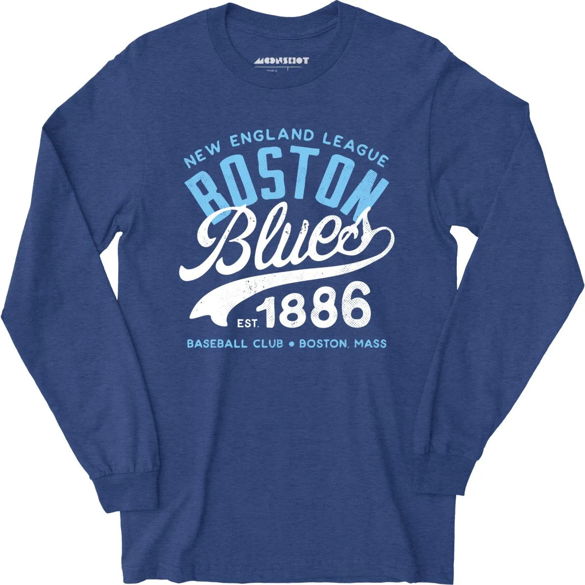 Boston Blues - Massachusetts - Vintage Defunct Baseball Teams - Long Sleeve T-Shirt