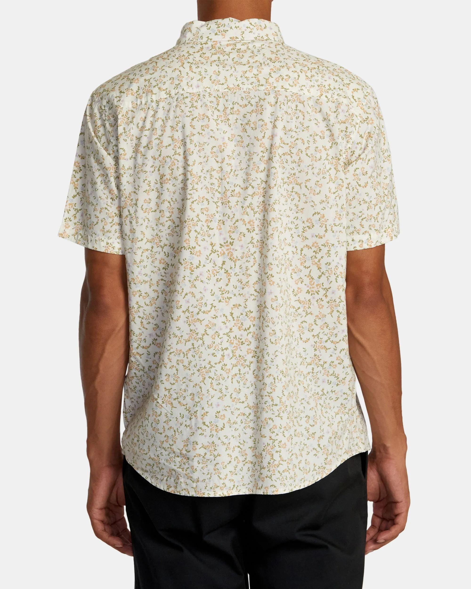 Botanical Short Sleeve Woven Shirt - Natural