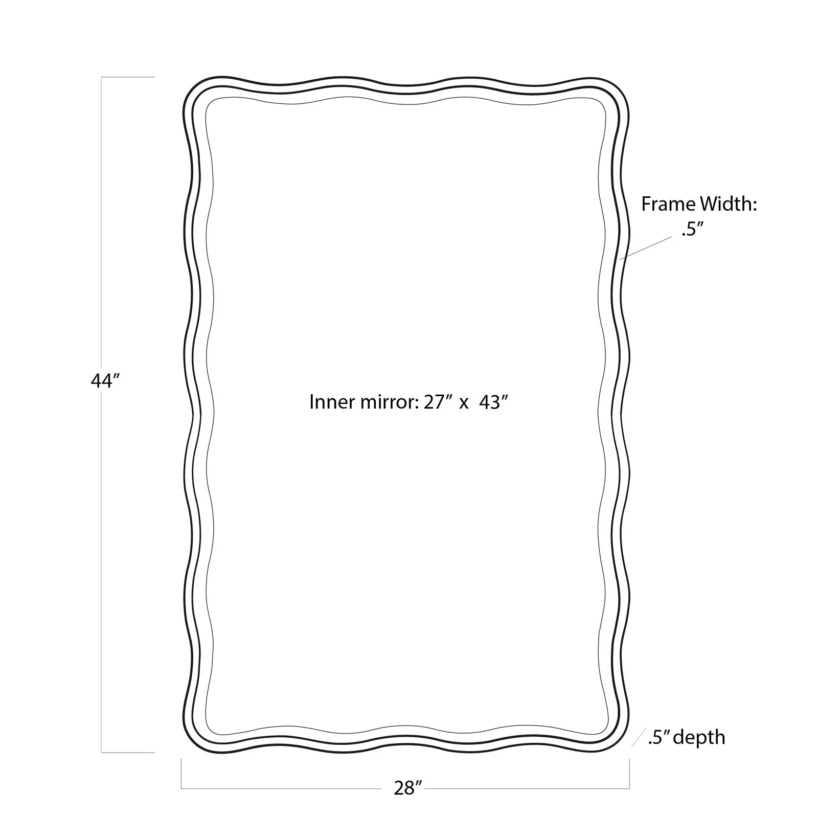 Candice Rectangle Mirror