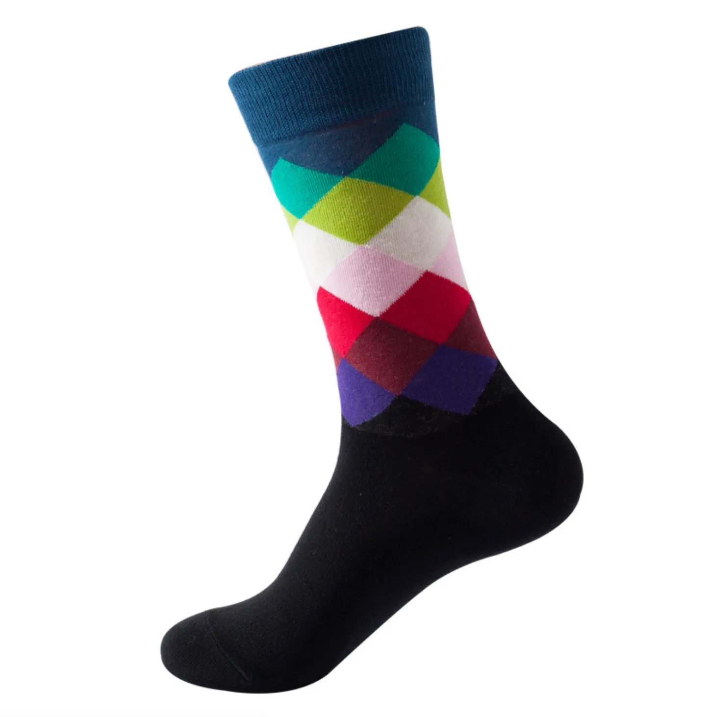 Casual & Dress Cotton Argyle Diamond Cozy Socks