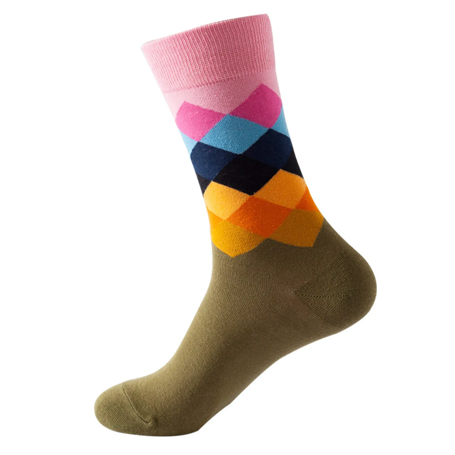 Casual & Dress Cotton Argyle Diamond Cozy Socks