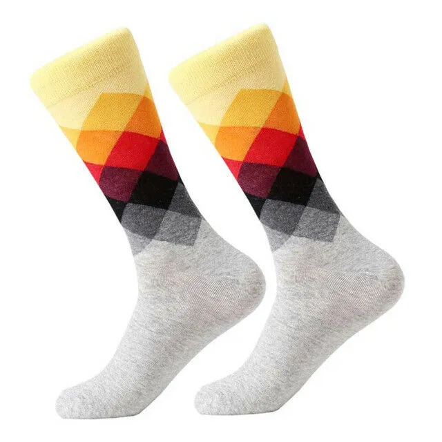 Casual & Dress Cotton Argyle Diamond Cozy Socks