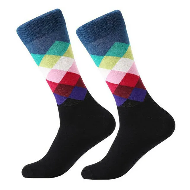 Casual & Dress Cotton Argyle Diamond Cozy Socks