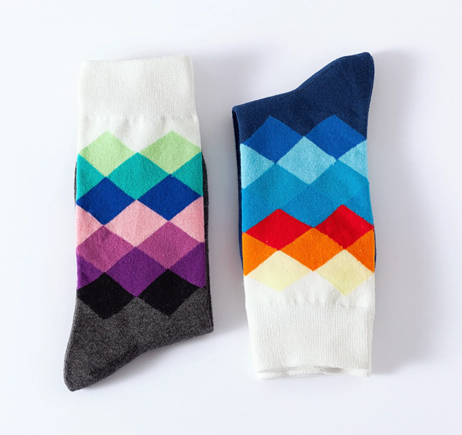 Casual & Dress Cotton Argyle Diamond Cozy Socks