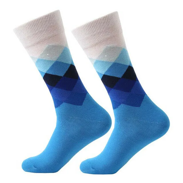 Casual & Dress Cotton Argyle Diamond Cozy Socks