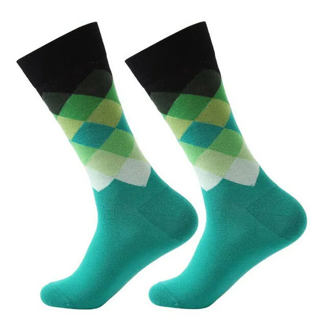 Casual & Dress Cotton Argyle Diamond Cozy Socks