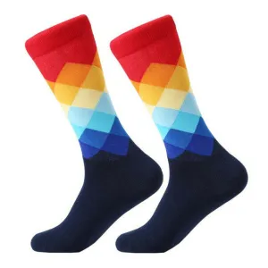 Casual & Dress Cotton Argyle Diamond Cozy Socks