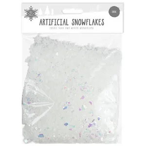 Christmas Artificial Snowflakes - 100g Festive Fake Snow Decorations Holiday Crafts