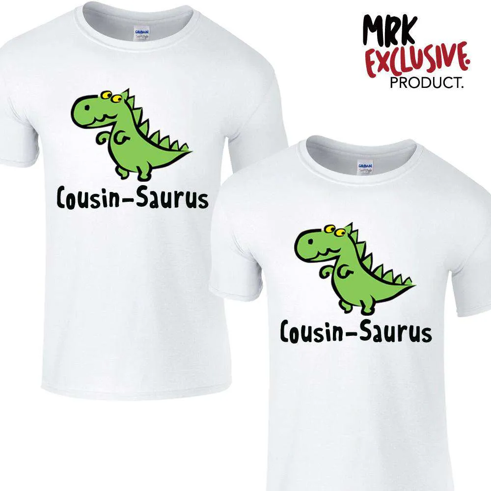 Cousin-Saurus Matching White Tees (MRK X)