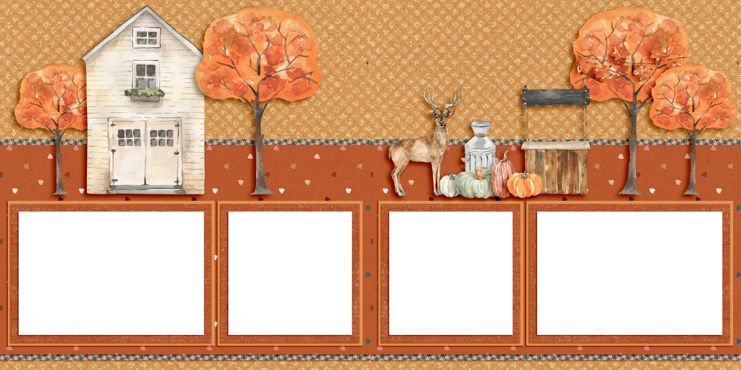 Cozy Fall Home - EZ Digital Scrapbook Pages - INSTANT DOWNLOAD