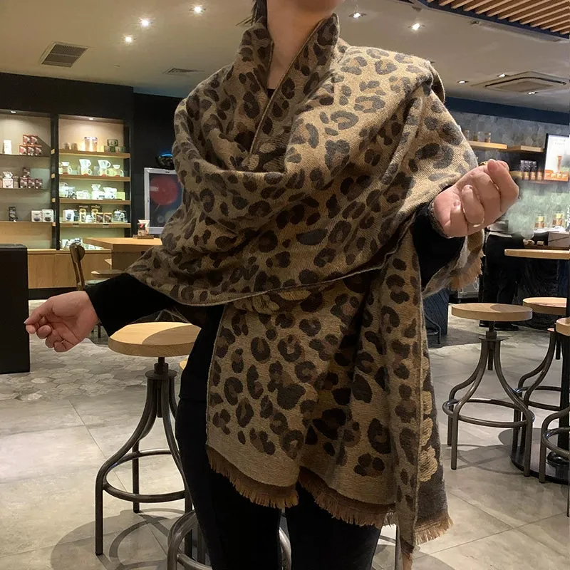 Cozy Leopard Shawl