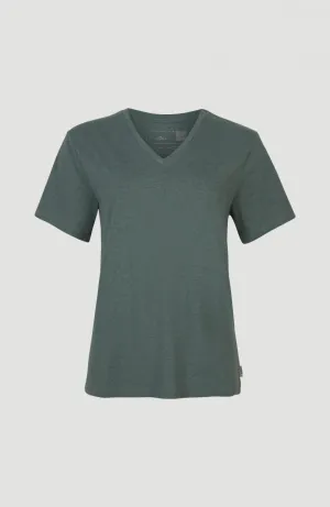 Essentials V-Neck T-Shirt | Balsam Green