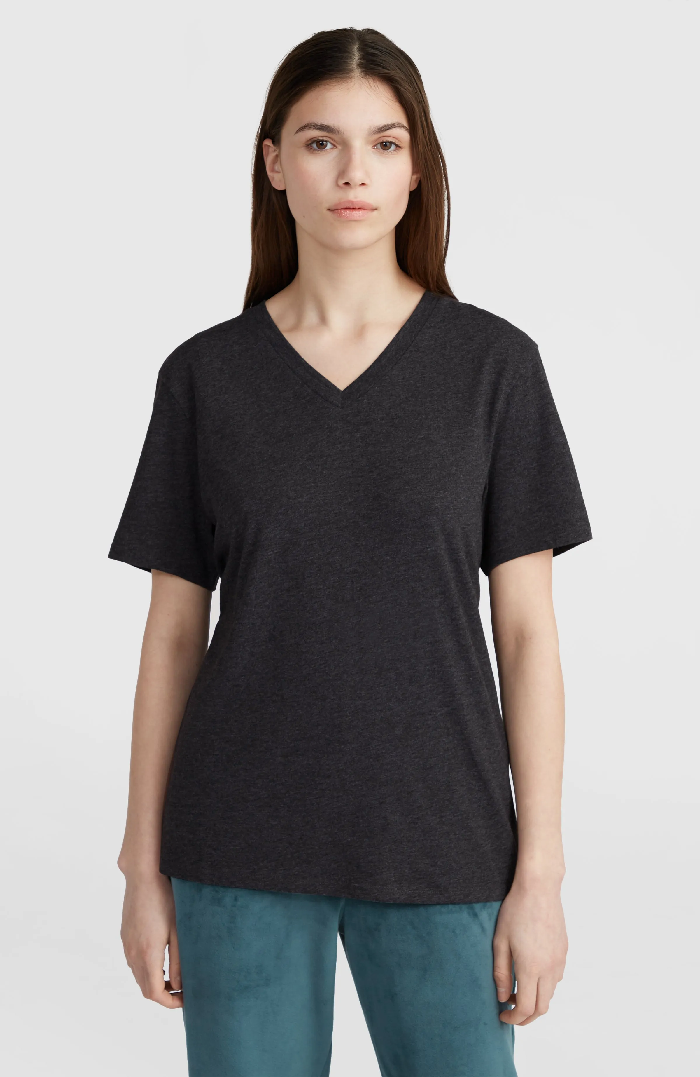 Essentials V-Neck T-Shirt | Black Out