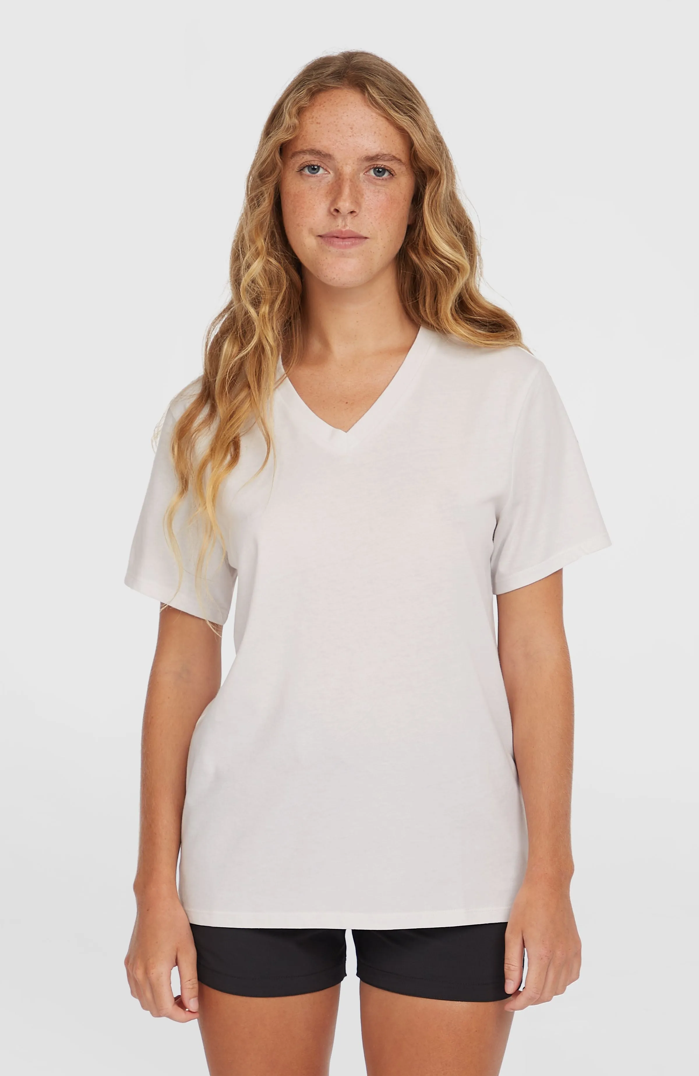 Essentials V-Neck T-Shirt | Snow White