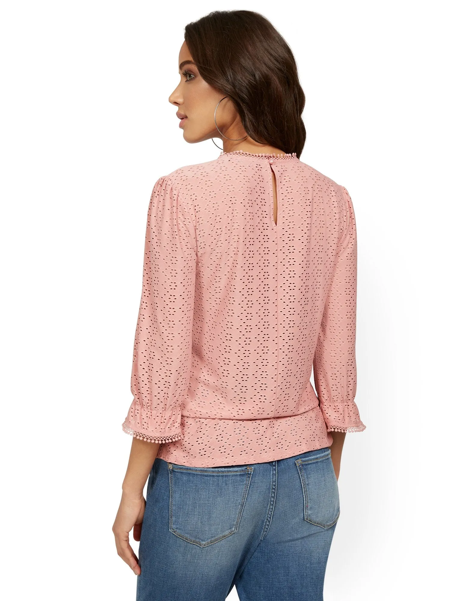 Eyelet Ruffle Top