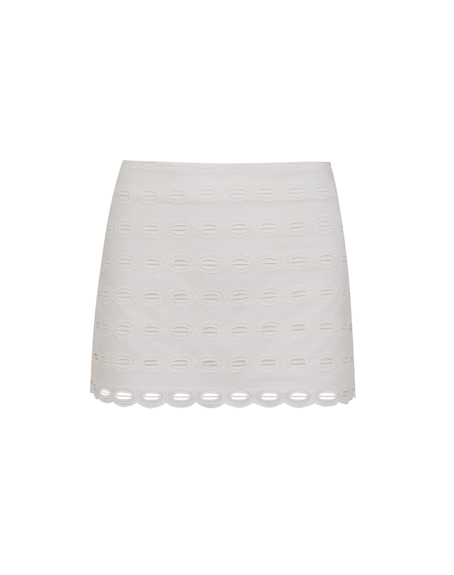 Eyelet Zita Short Skirt - Off White