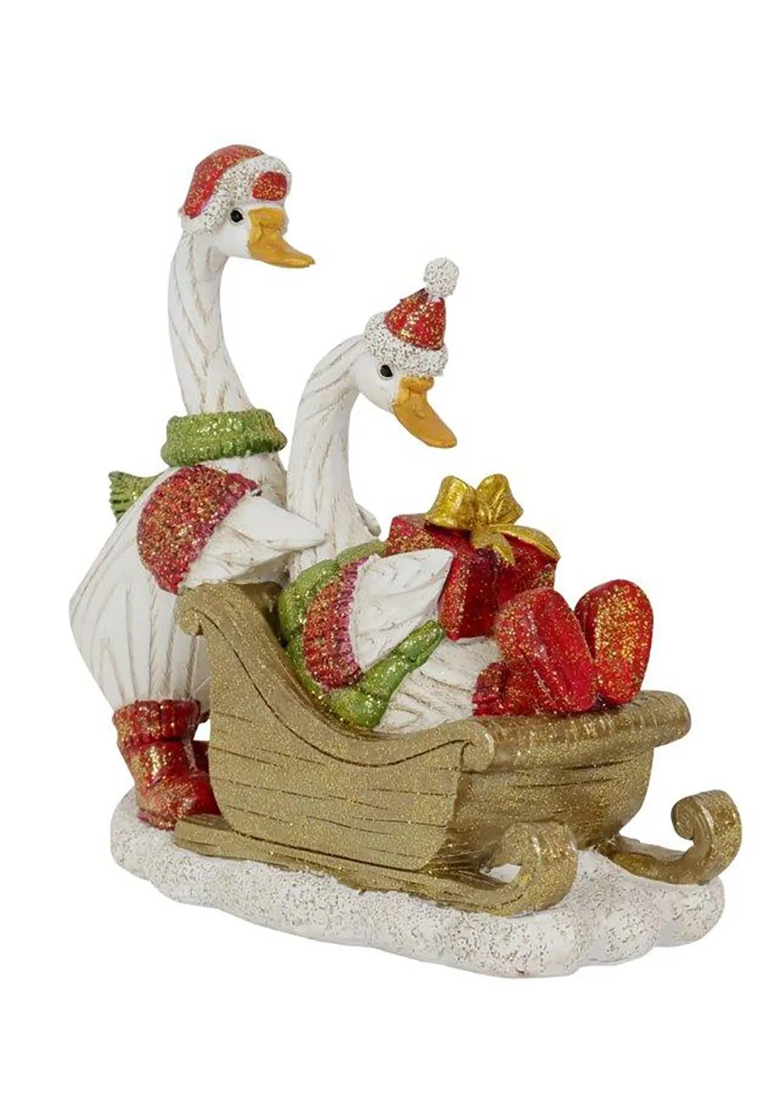 Festive Geese Sled