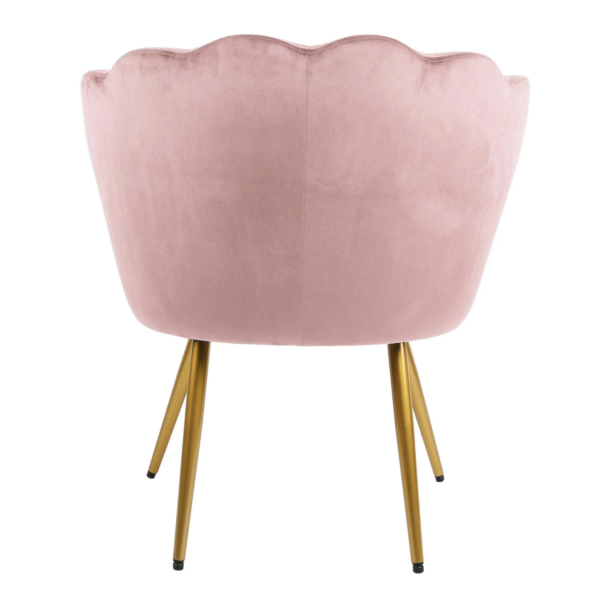 Flora accent chair - scalloped - blush pink