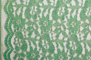 Floral Wintergreen Stretch Lace