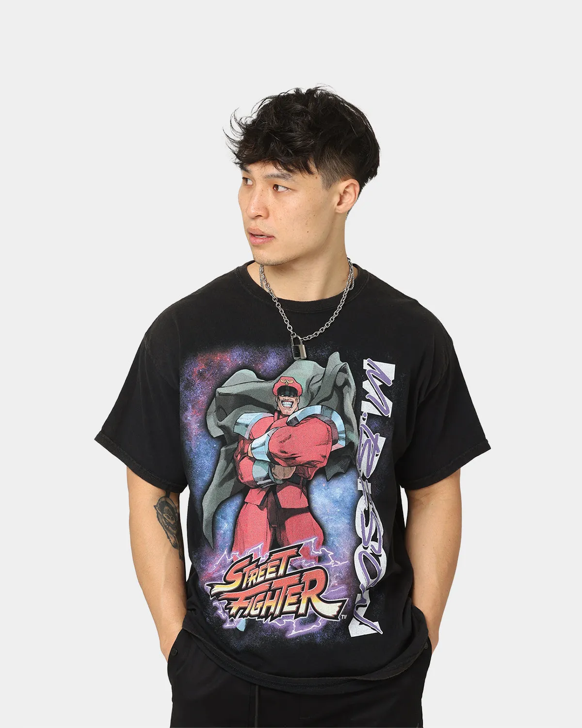 Goat Crew X Street Fighter M. Bison Vintage T-Shirt Black Wash