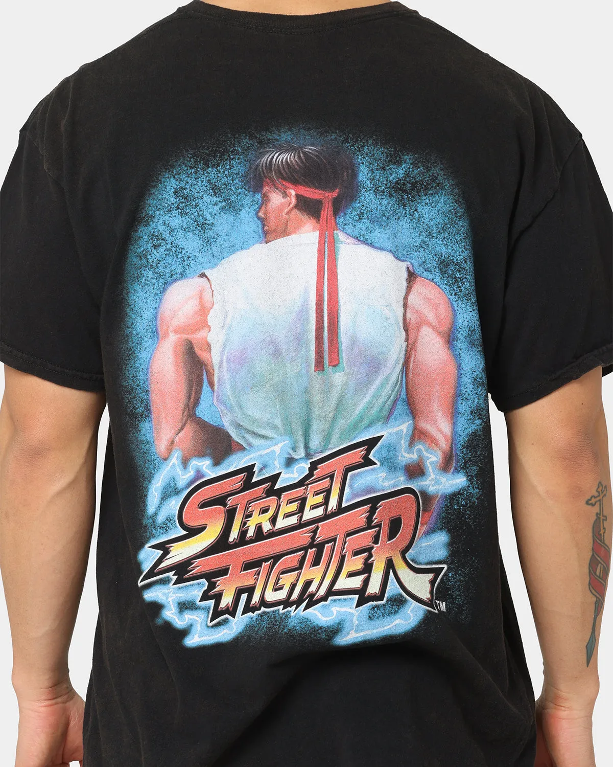 Goat Crew X Street Fighter Ryu Vintage T-Shirt Black Wash