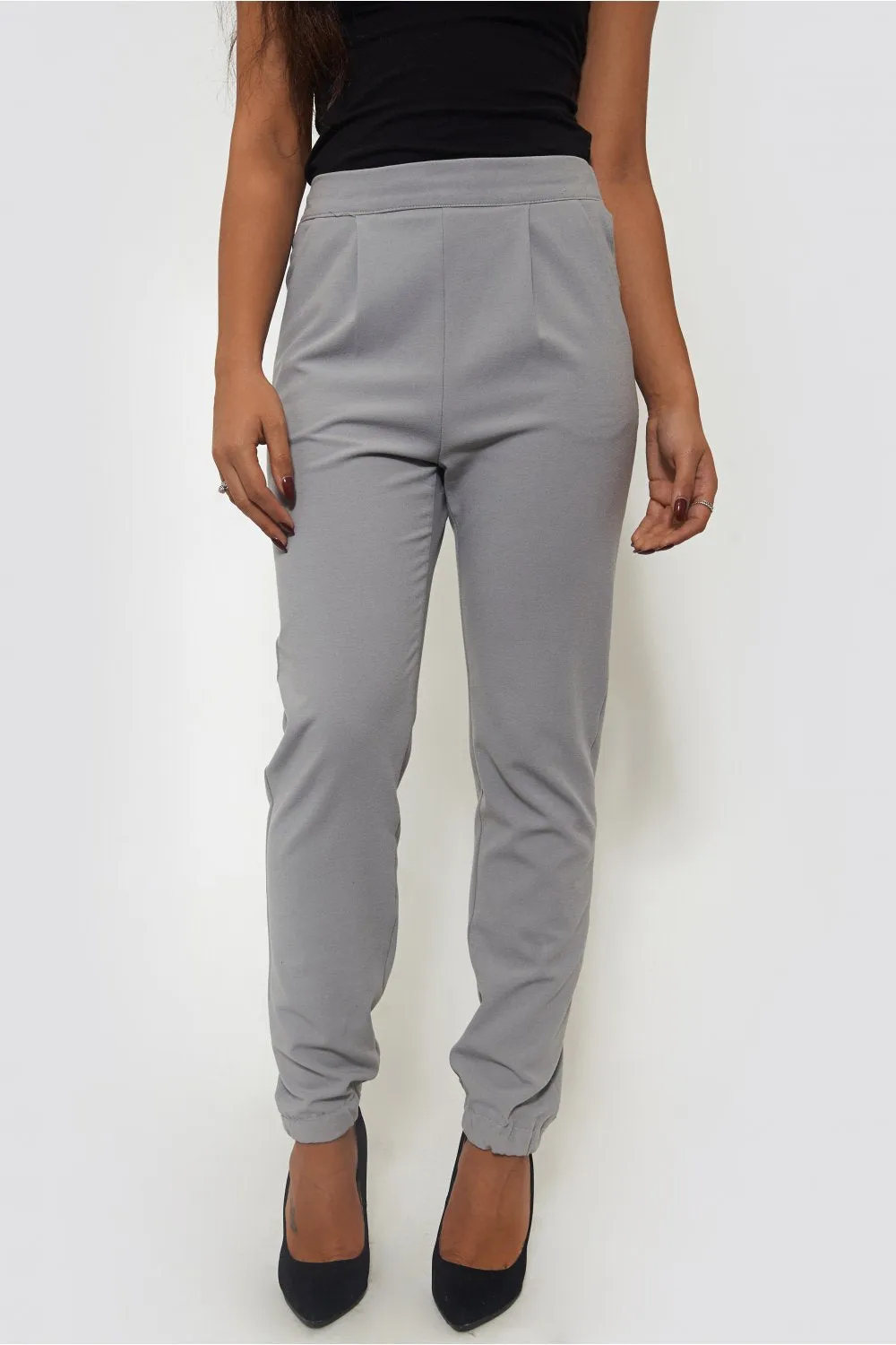 Grey Tapered Trousers