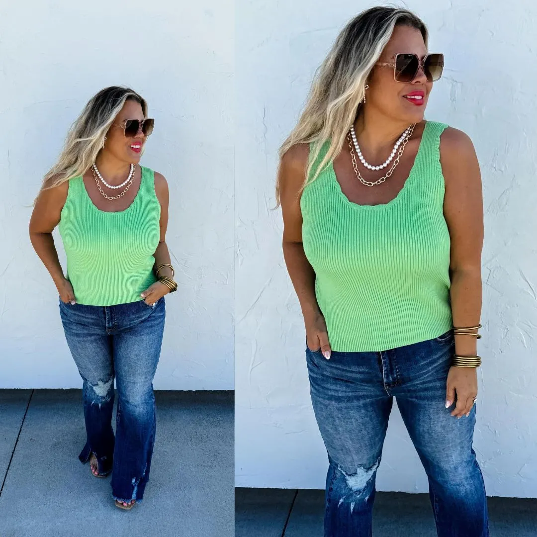 Lilian Scalloped Knit Tank Pre-Order